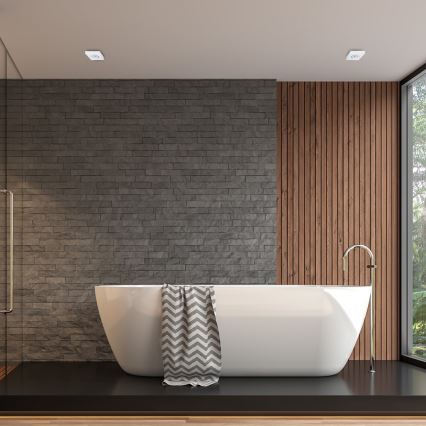 Вбудований точковий світильник NUSA 1xGU5,3/MR16/50W/12V квадратний білий