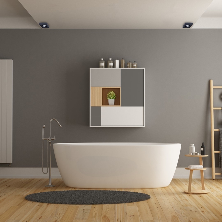 Вбудований точковий світильник NUSA 1xGU5,3/MR16/50W/12V квадратний чорний