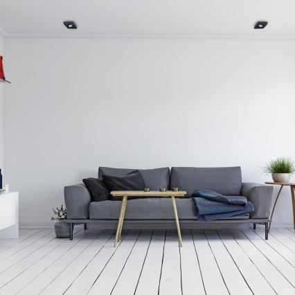 Вбудований точковий світильник NUSA 1xGU5,3/MR16/50W/12V квадратний чорний