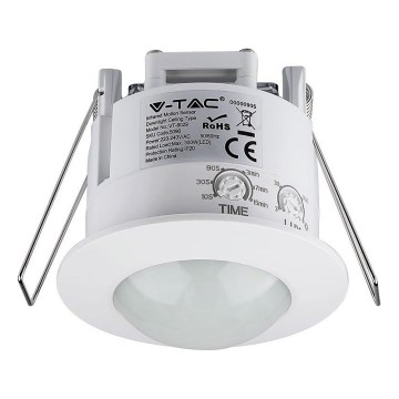 Вбудований датчик руху PIR 360° 300W/230V, білий