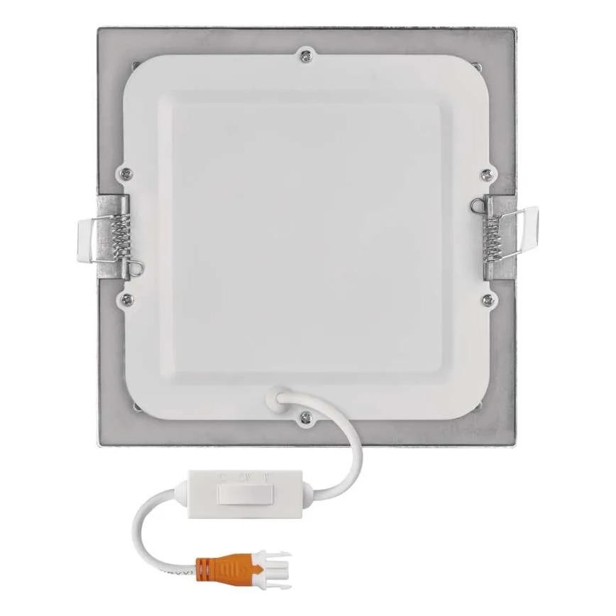 Вбудований LED-світильник NEXXO, 12,5 Вт, 230 В, 3000/3500/4000 К, сріблястий, 17x17 см