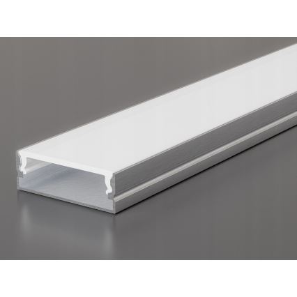 Вбудований профіль для LED-стрічок 1 м сріблястий/білий