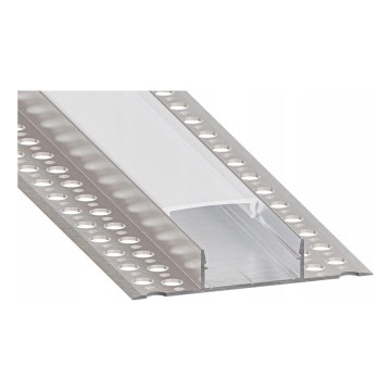 Вбудований профіль для LED-стрічок, 1 м, сріблястий/білий
