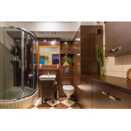 Вбудований стельовий LED світильник для ванної BONO LED/5W/230V 3000K IP65 чорний