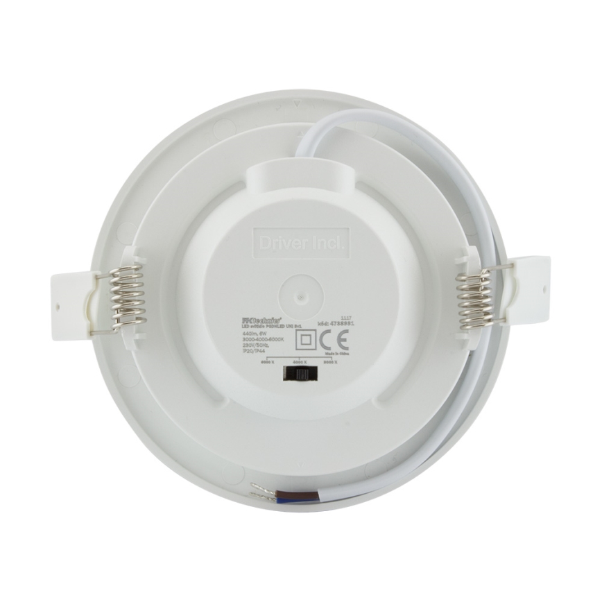 Вбудований стельовий LED світильник для ванної LED/6W/230V 3000/4000/6000K IP44