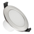 Вбудований стельовий LED світильник для ванної LED/7W/230V 3000K срібний IP44