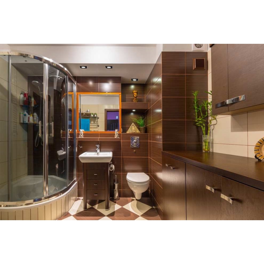 Вбудований стельовий LED світильник для ванної BONO LED/8W/230V 4000K IP65 чорний