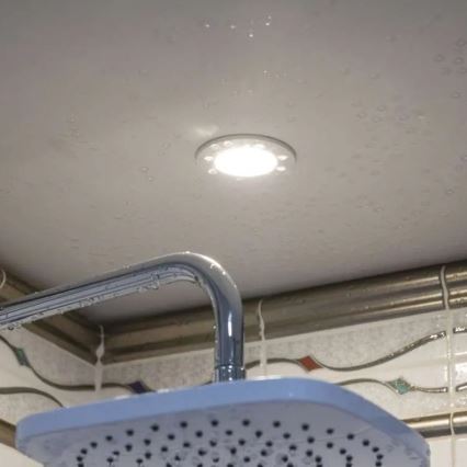 Вбудований стельовий LED світильник для ванної LORI LED/4,5W/230V IP65 2700/4000K діаметр 8,5 см білий