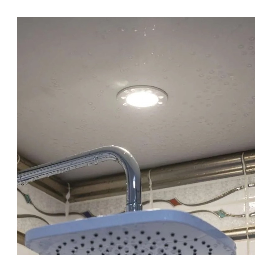 Вбудований стельовий LED світильник для ванної LORI LED/4,5W/230V IP65 2700/4000K діаметр 8,5 см білий