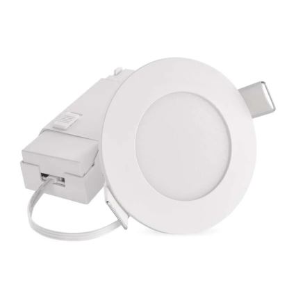 Вбудований стельовий LED світильник для ванної LORI LED/4,5W/230V IP65 2700/4000K діаметр 8,5 см білий