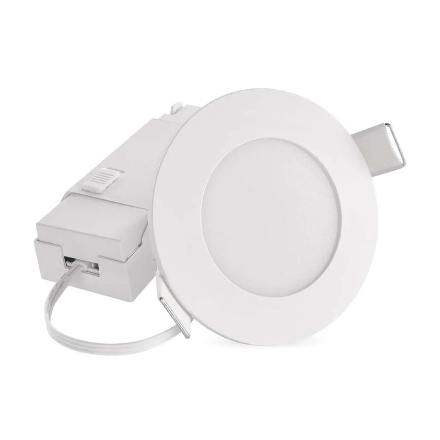 Вбудований стельовий LED світильник для ванної LORI LED/4,5W/230V IP65 2700/4000K діаметр 8,5 см білий