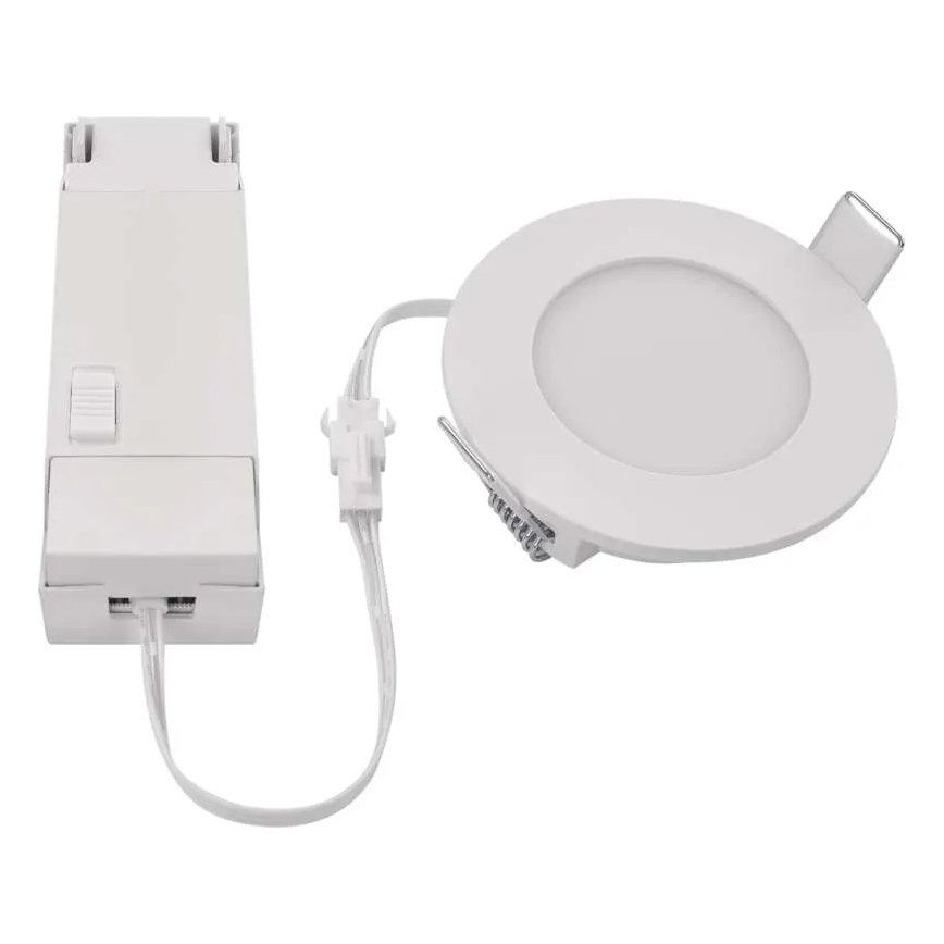 Вбудований стельовий LED світильник для ванної LORI LED/4,5W/230V IP65 2700/4000K діаметр 8,5 см білий