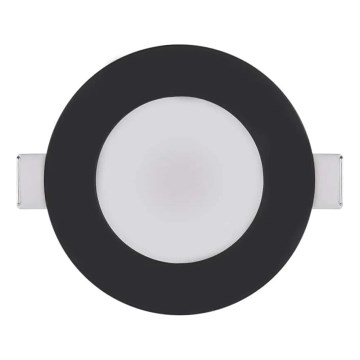 Вбудований стельовий LED світильник для ванної LORI LED/4,5W/230V IP65 2700/4000K діаметр 8,5 см чорний