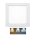 Вбудований стельовий LED світильник для ванної RAFA LED/25W/230V 3000/4000/6000K 30x30 cm IP44 білий