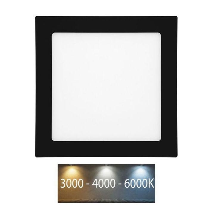 Вбудований стельовий LED світильник для ванної RAFA LED/25W/230V 3000/4000/6000K 30x30 cm IP44 чорний