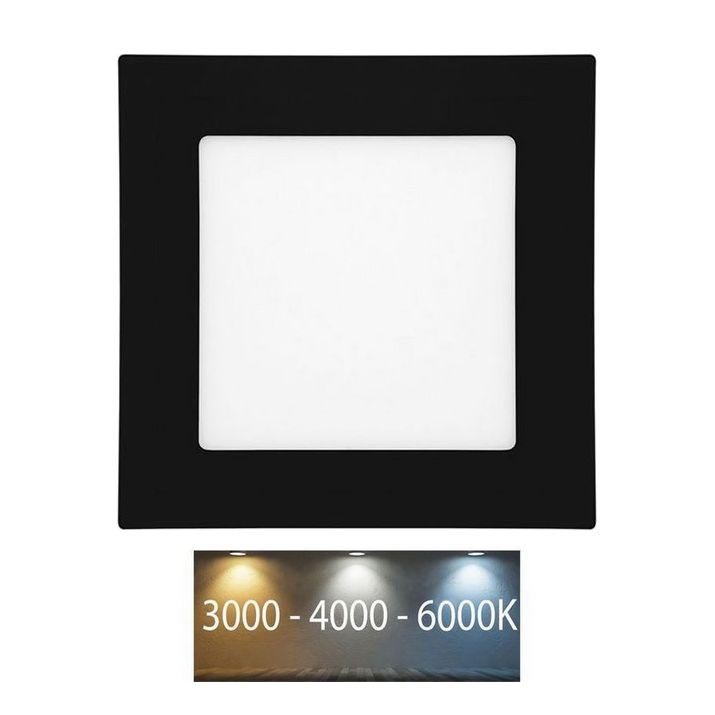 Вбудований стельовий LED світильник для ванної RAFA LED/6W/230V 3000/4000/6000K 12x12 cm IP44 чорний