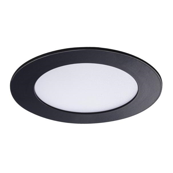 Вбудований стельовий LED світильник для ванної ROUNDA LED/6W/230V IP44 чорний