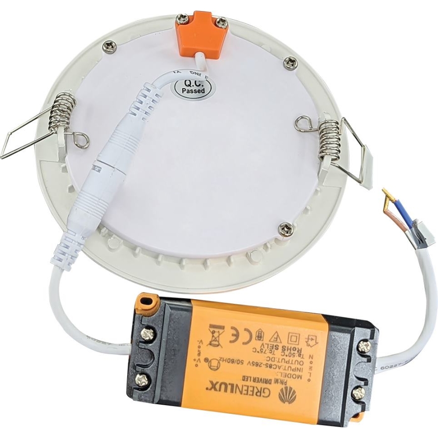 Вбудований стельовий LED світильник для ванної VEGA LED/12W/230V 2800K діаметр 16,8 см IP44 сніжно-білий