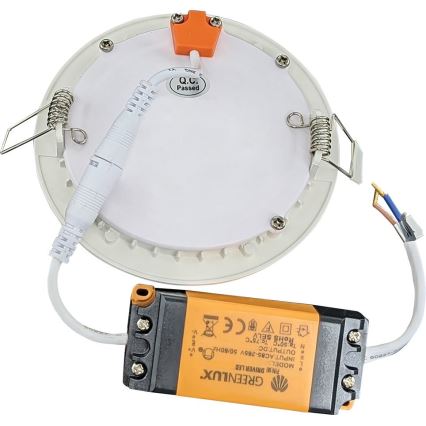 Вбудований стельовий LED світильник для ванної VEGA LED/6W/230V 2800K діаметр 11,8 см IP44