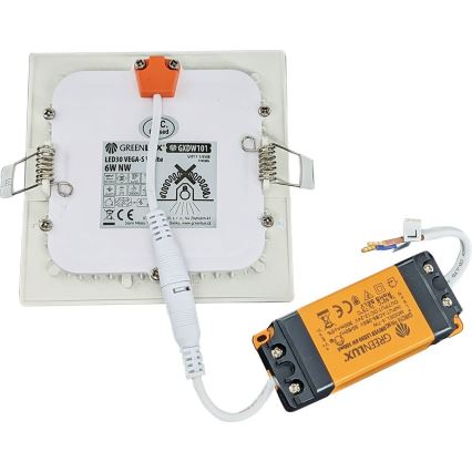 Вбудований стельовий LED світильник для ванної VEGA LED/6W/230V 3800K 11,8 см IP44
