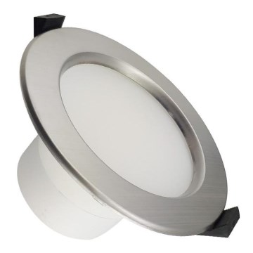 Вбудований стельовий LED світильник для ванної кімнати LED/10W/230V 4000K срібний IP44