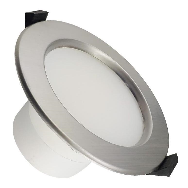 Вбудований стельовий LED світильник для ванної кімнати LED/10W/230V 4000K срібний IP44
