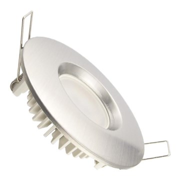 Вбудований стельовий LED світильник для ванної кімнати LED/7W/230V 4000K срібний IP44