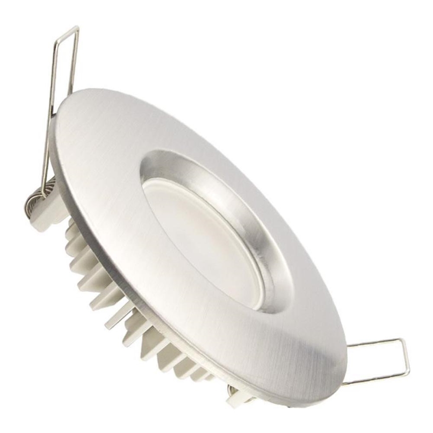 Вбудований стельовий LED світильник для ванної кімнати LED/7W/230V 4000K срібний IP44