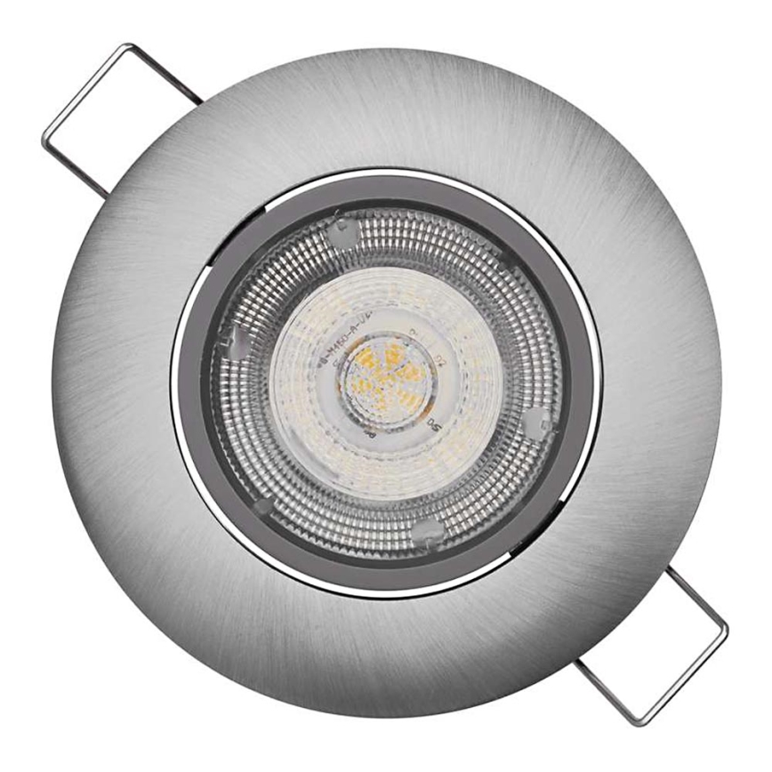 Вбудований стельовий LED світильник EXCLUSIVE 1xLED/5W/230V 4000 K срібний
