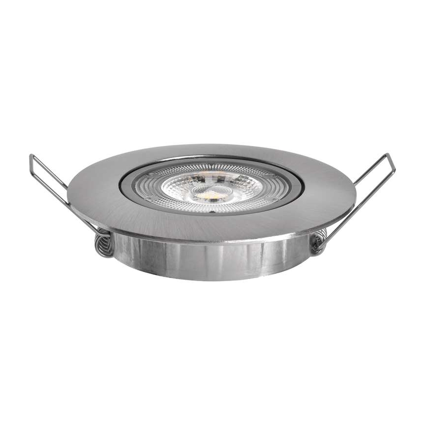 Вбудований стельовий LED світильник EXCLUSIVE 1xLED/5W/230V 4000 K срібний