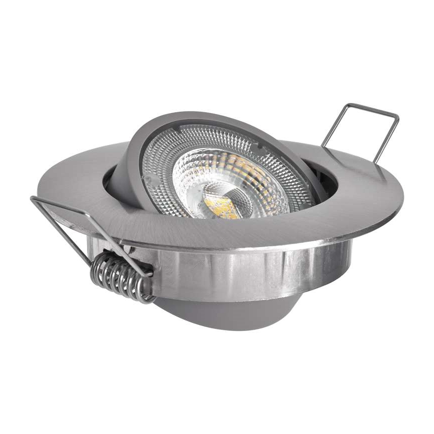 Вбудований стельовий LED світильник EXCLUSIVE 1xLED/5W/230V 4000 K срібний
