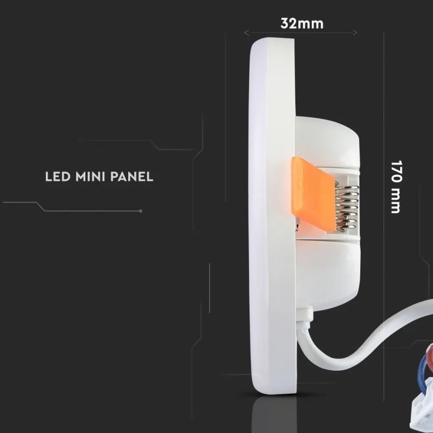 Вбудований стельовий LED світильник SAMSUNG CHIP LED/18W/230V 3000K