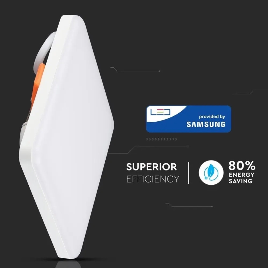 Вбудований стельовий LED світильник SAMSUNG CHIP LED/18W/230V 3000K