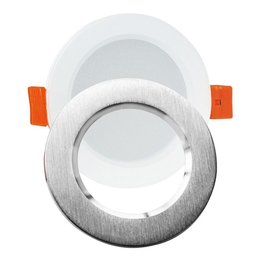 Вбудований стельовий LED світильник ZOE LED/4,8W/230V срібний