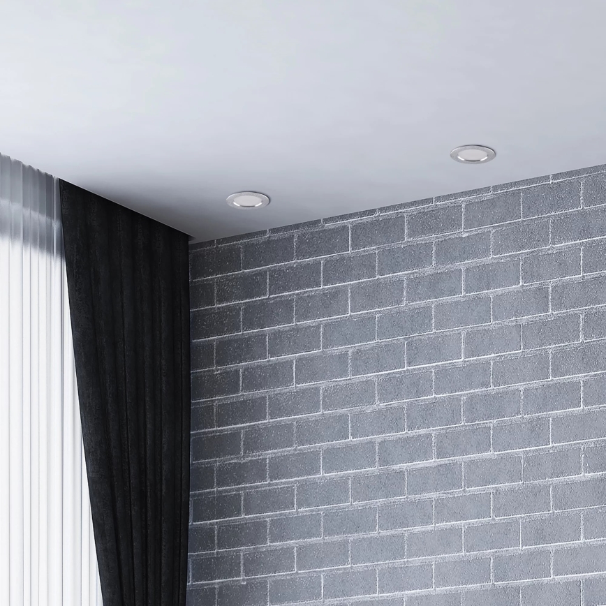 Вбудований стельовий LED світильник ZOE LED/4,8W/230V срібний