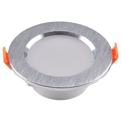 Вбудований стельовий LED світильник ZOE LED/4,8W/230V срібний