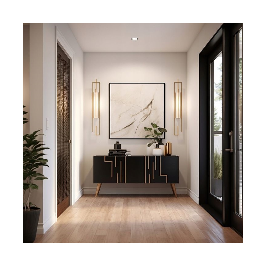 Вбудований стельовий світильник 1xGU10/MR16/10W/230V діаметр 9 см чорний