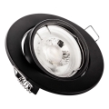 Вбудований стельовий світильник 1xGU10/MR16/10W/230V діаметр 9 см чорний
