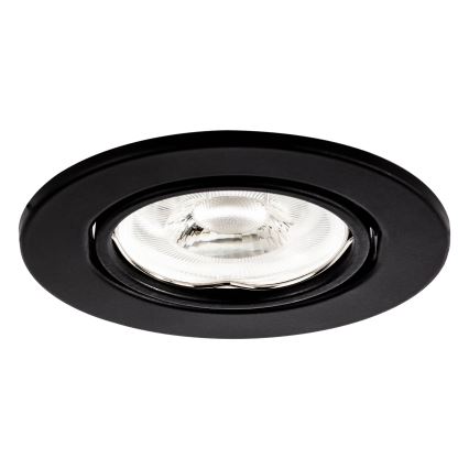 Вбудований стельовий світильник 1xGU10/MR16/10W/230V діаметр 9 см чорний