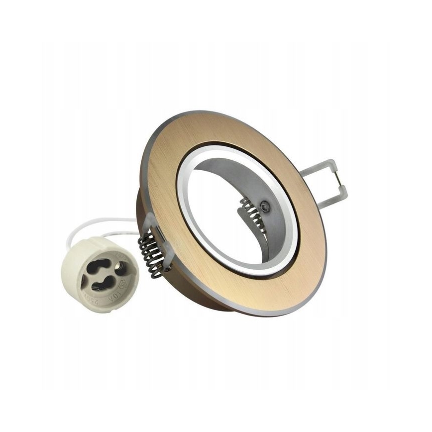 Вбудований стельовий світильник EAST OPAL 1xGU10/8W/230V діаметр 8,5 см золотий