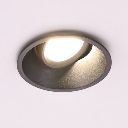Вбудований стельовий світильник EYE 1xGU10/25W/230V круглий чорний
