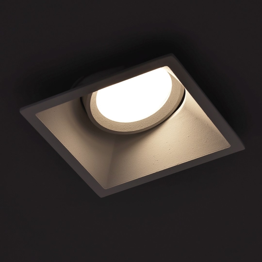 Вбудований стельовий світильник EYE 1xGU10/25W/230V кутовий білий