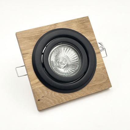 Вбудований стельовий світильник TOBBY 1xG9/20W/230V 11,5x11,5 см дуб/чорний