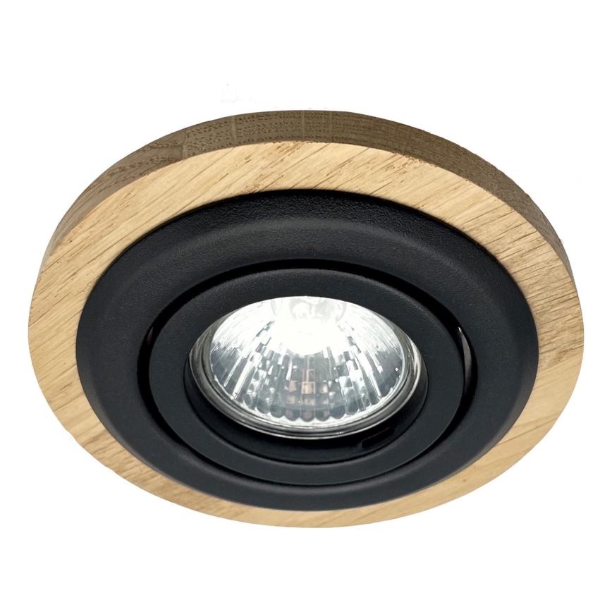 Вбудований стельовий світильник TOBBY 1xG9/20W/230V діаметр 11,5 см дуб/чорний