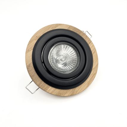Вбудований стельовий світильник TOBBY 1xG9/20W/230V діаметр 11,5 см дуб/чорний