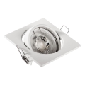 Вбудований світильник 1xGU10/MR16/10W/230V 9x9 см білий