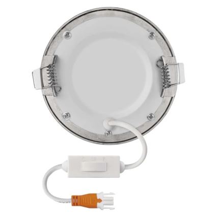 Вбудований світильник NEXXO LED, 7 Вт, 230 В, 3000/3500/4000 К, сріблястий, діаметр 12 см