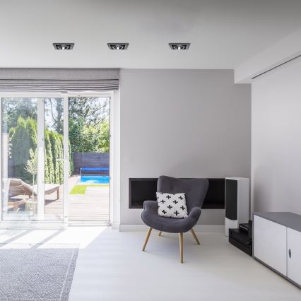 Вбудований світильник PLAZA AR111 1xGU10/12W/230V чорний