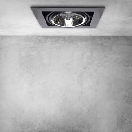 Вбудований світильник PLAZA AR111 1xGU10/12W/230V чорний