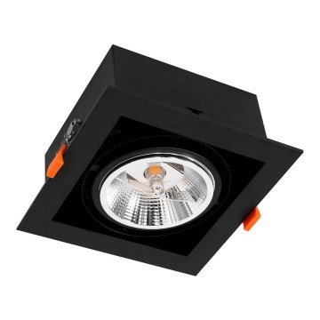 Вбудований світильник PLAZA AR111 1xGU10/12W/230V чорний
